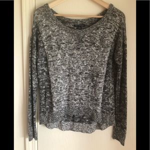 American Eagle black/white/shiny sweater Small